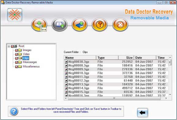 Screenshot of Data Doctor Recovery Removable Drive