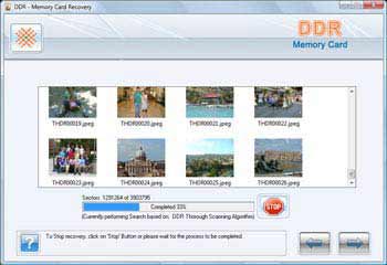 Memory Card data recovery software screenshot