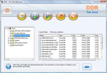 Pen drive data recovery software screenshot